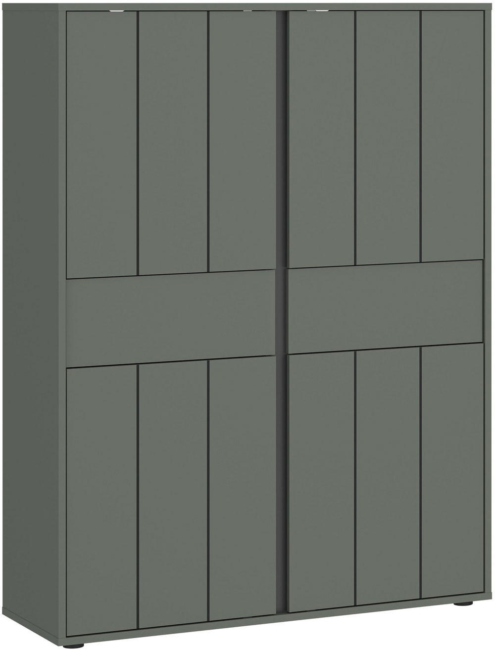 HIGHBOARD Veddel Grau-Grün / Anthrazit 103 / 40 / 139,5 cm - Anthrazit/Blaugrau, Holz/Holzwerkstoff (103/139.5/40cm) - Feldmann-Wohnen