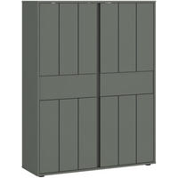 HIGHBOARD Veddel Grau-Grün / Anthrazit 103 / 40 / 139,5 cm - Anthrazit/Blaugrau, Holz/Holzwerkstoff (103/139.5/40cm) - Feldmann-Wohnen