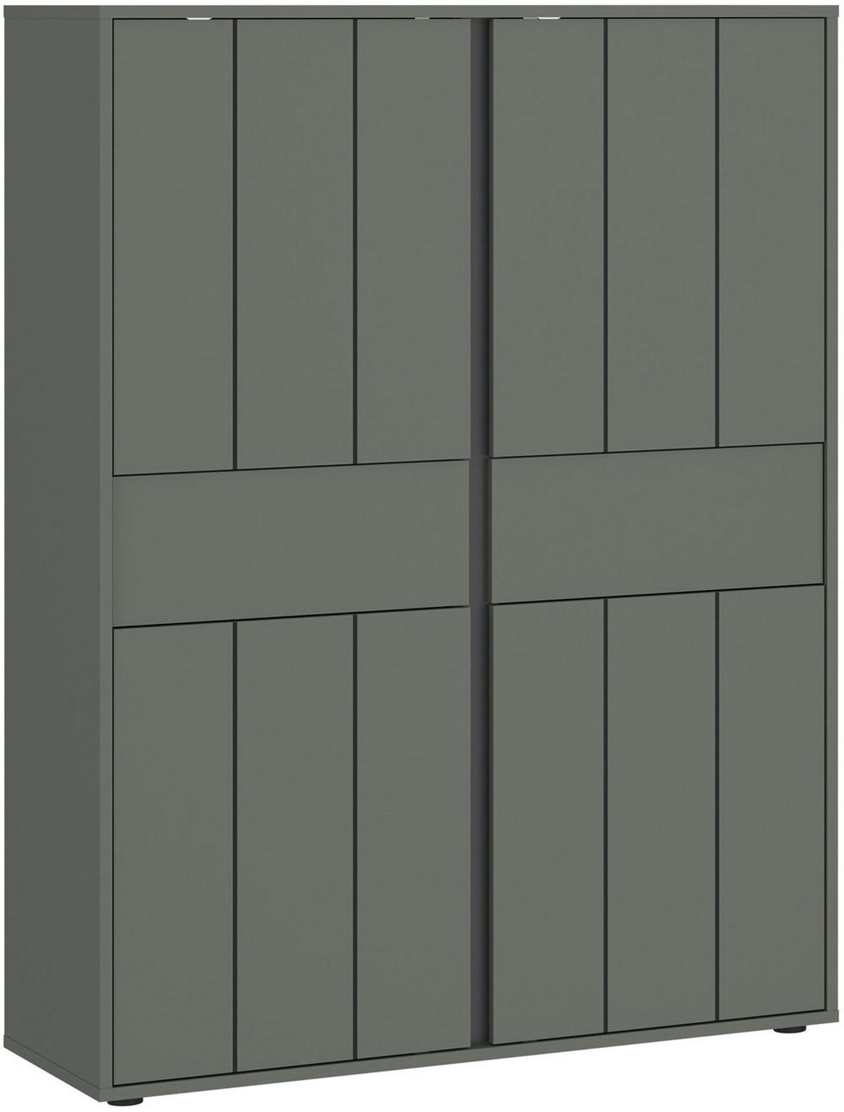 HIGHBOARD Veddel Grau-Grün / Anthrazit 103 / 40 / 139,5 cm - Anthrazit/Blaugrau, Holz/Holzwerkstoff (103/139.5/40cm) - Feldmann-Wohnen