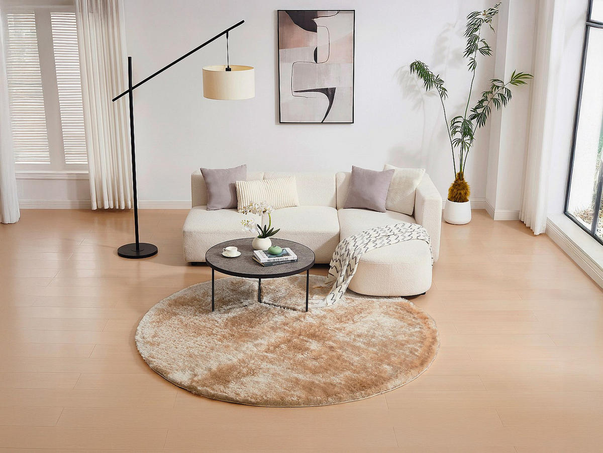 WOHNZIMMERTEPPICH - 200 cm x 200 cm - stoff - beige Dolce - Beige, Textil (200/200cm) - Vente-Unique