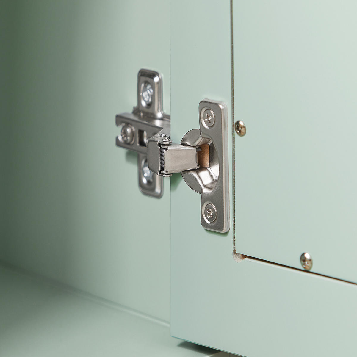 NACHTTISCH mit Schublade, Beistelltisch, Bambus und MDF, Grün - Silberfarben/Grün, Holzwerkstoff/Metall (35/60/70cm) - SoBuy