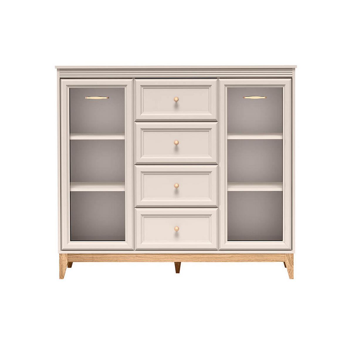 VITRINE Windsor 7 Kashmir - Kaschmir, Holzwerkstoff (141.5/125.5/40.5cm)