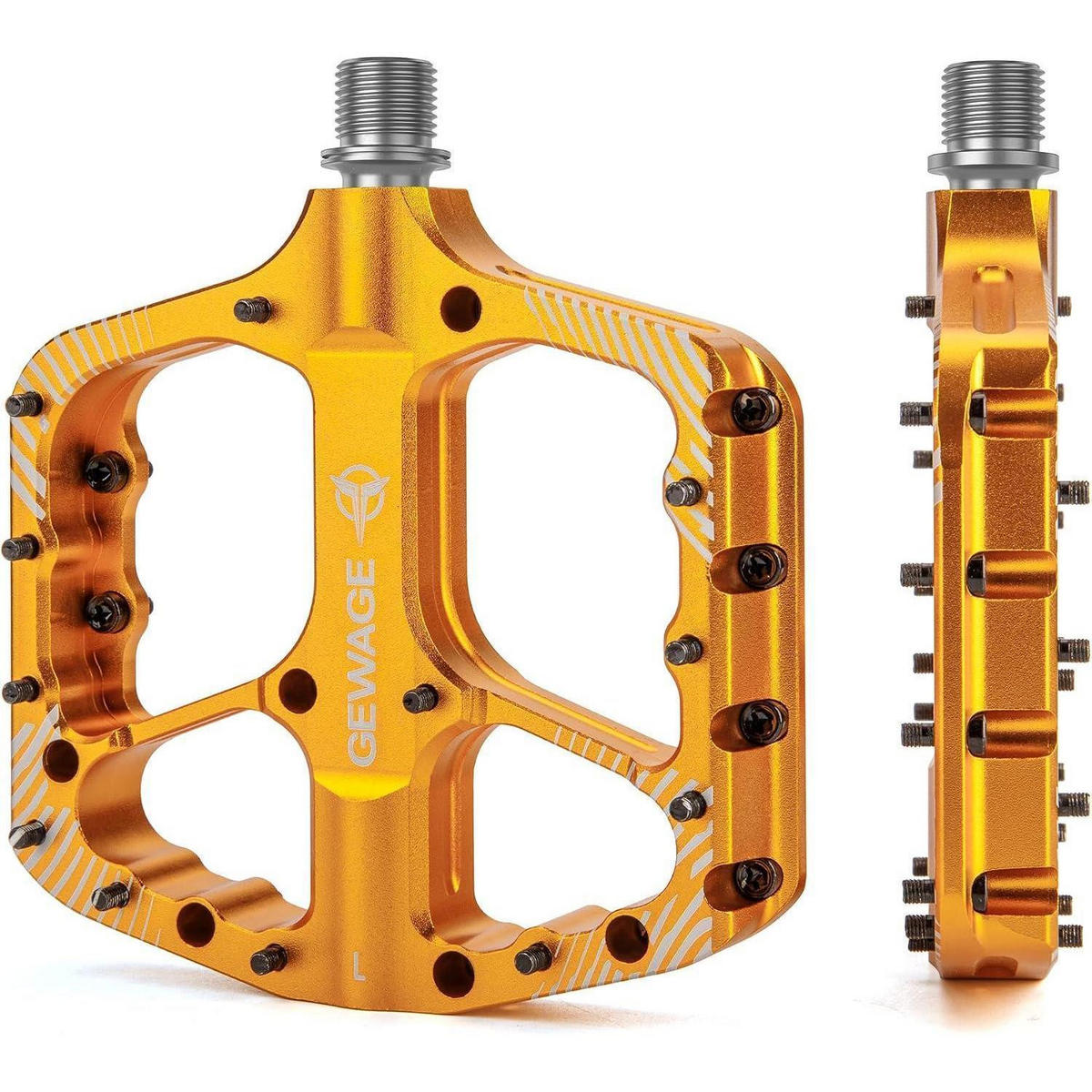 FAHRRADPEDALE Set Aluminium Gold - Goldfarben, Metall (11/1.5/11.5cm)