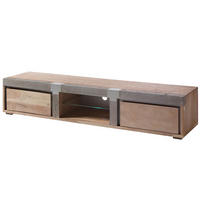 TV-BOARD Akazie 205x48x39 beige lackiert Amsterdam #102 - Beige, Holz (205/39/48cm) - Massivmoebel24
