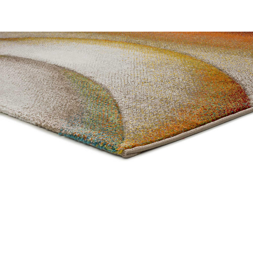 Thumbnail - Atticgo Webteppich, Terra cotta, Orange, Grün, Textil, Abstrakt, Rechteckig, 140x200 cm, Oeko-Tex® Standard 100, für Fuß...