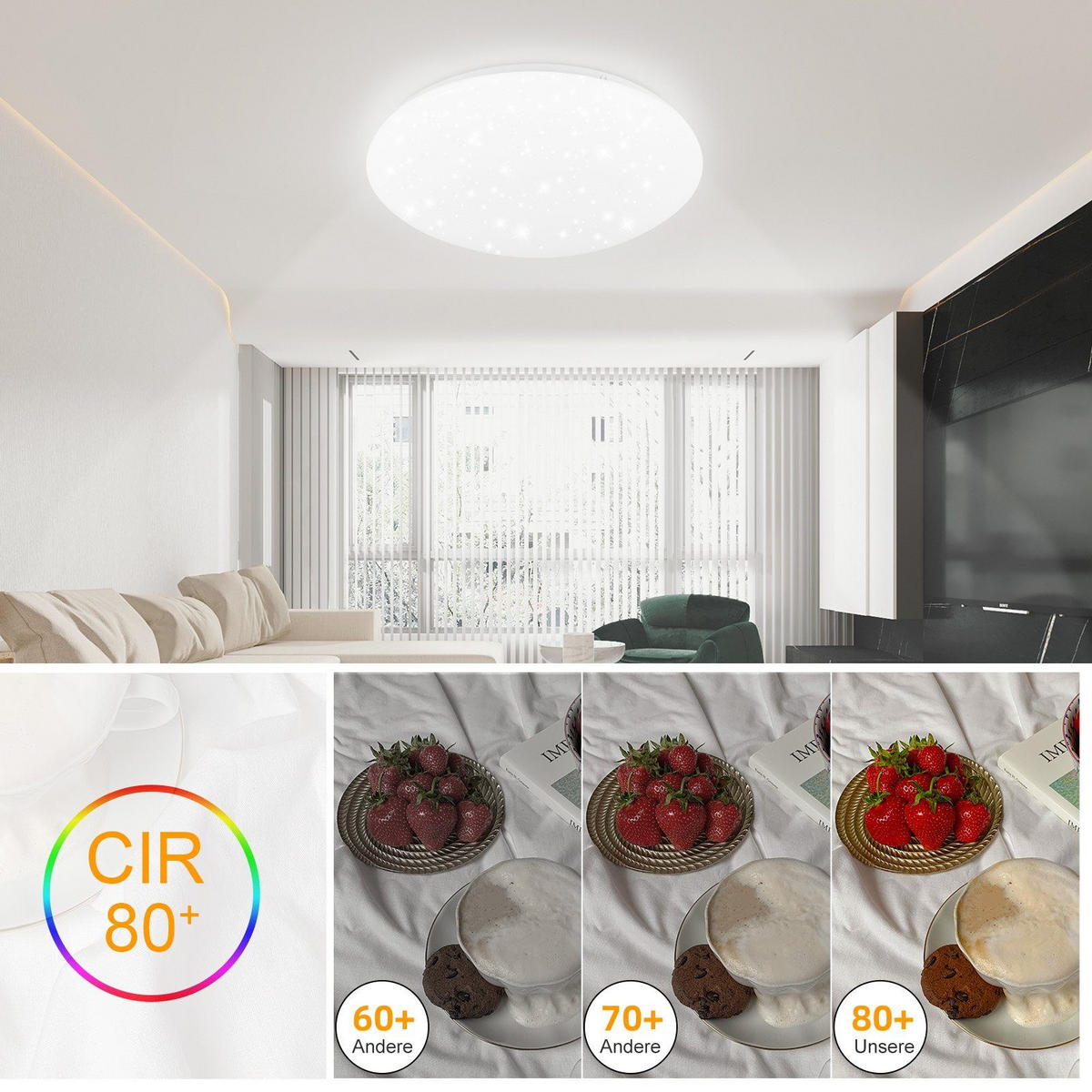 LED-DECKENLEUCHTE Jonas 30/30/7 cm - Weiß, Kunststoff (30/30/7cm) - Nettlife