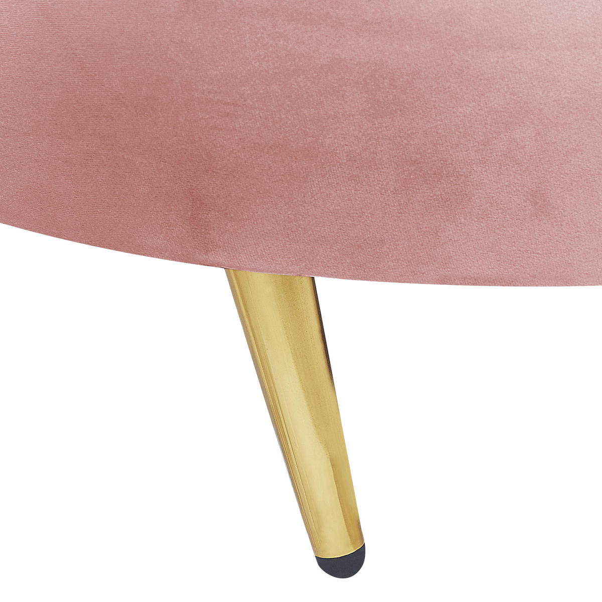 3-SITZER-SOFA Samtstoff Pastellrosa Savar - Rosa, Textil (183/69/84cm) - Beliani