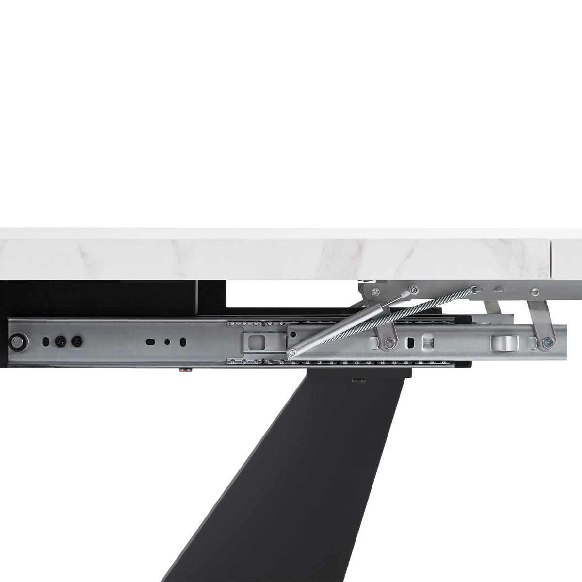 ESSTISCH Ausziehbar 99-159cm Weiß V-Beine - Multicolor, Metall (75/99/75cm) - FLIEKS