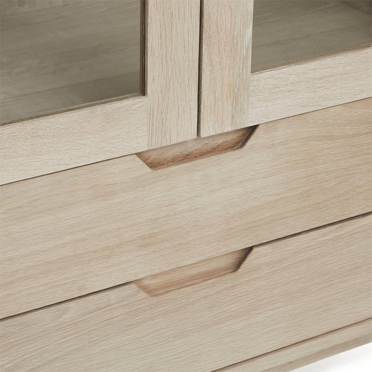 VITRINE Eiche massiv - Eichefarben, Holz (100/190/45cm) - Furnhouse