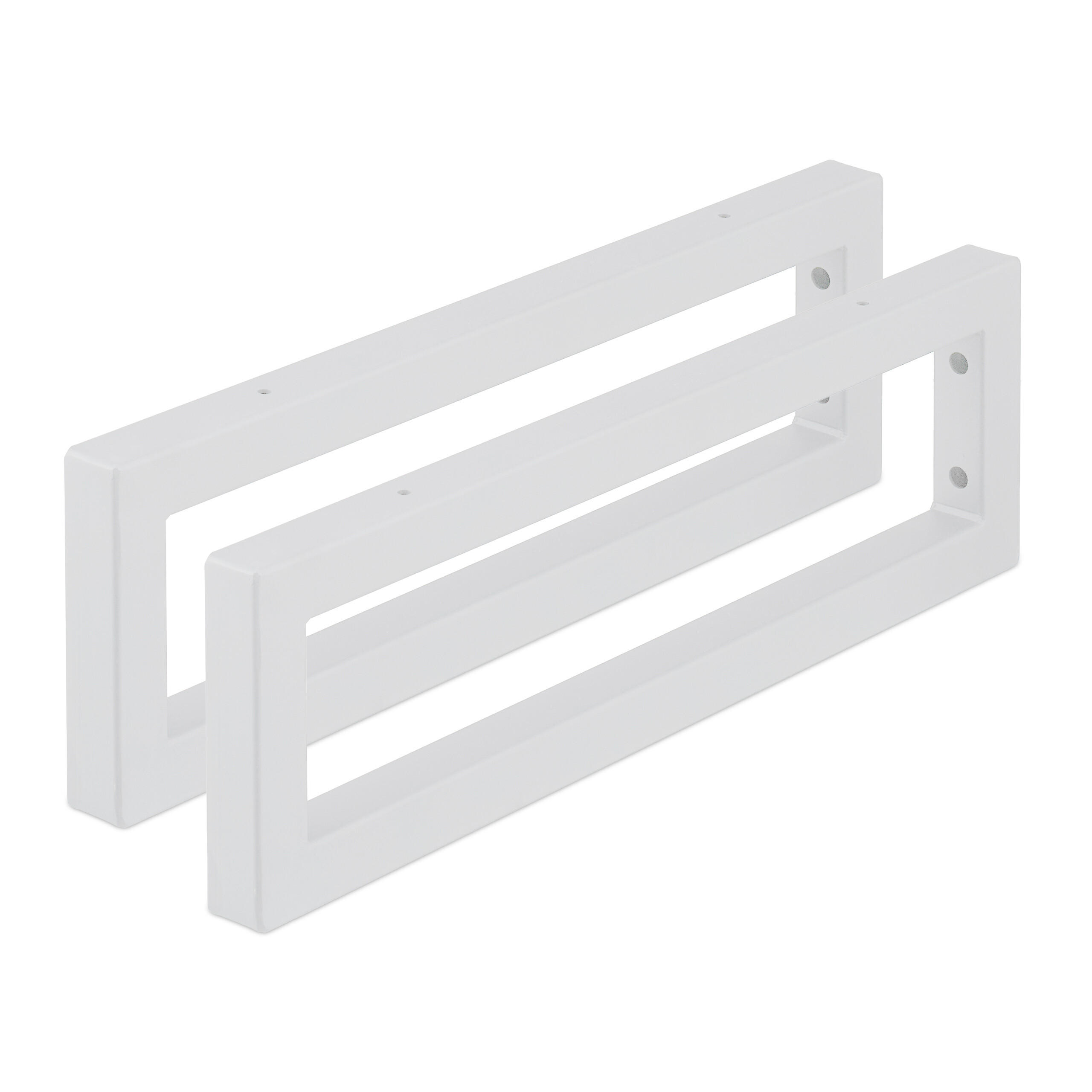 2XWANDKONSOLE - Weiß, Metall (50/3/15cm) - Relaxdays