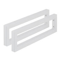 2XWANDKONSOLE - Weiß, Metall (50/3/15cm) - Relaxdays