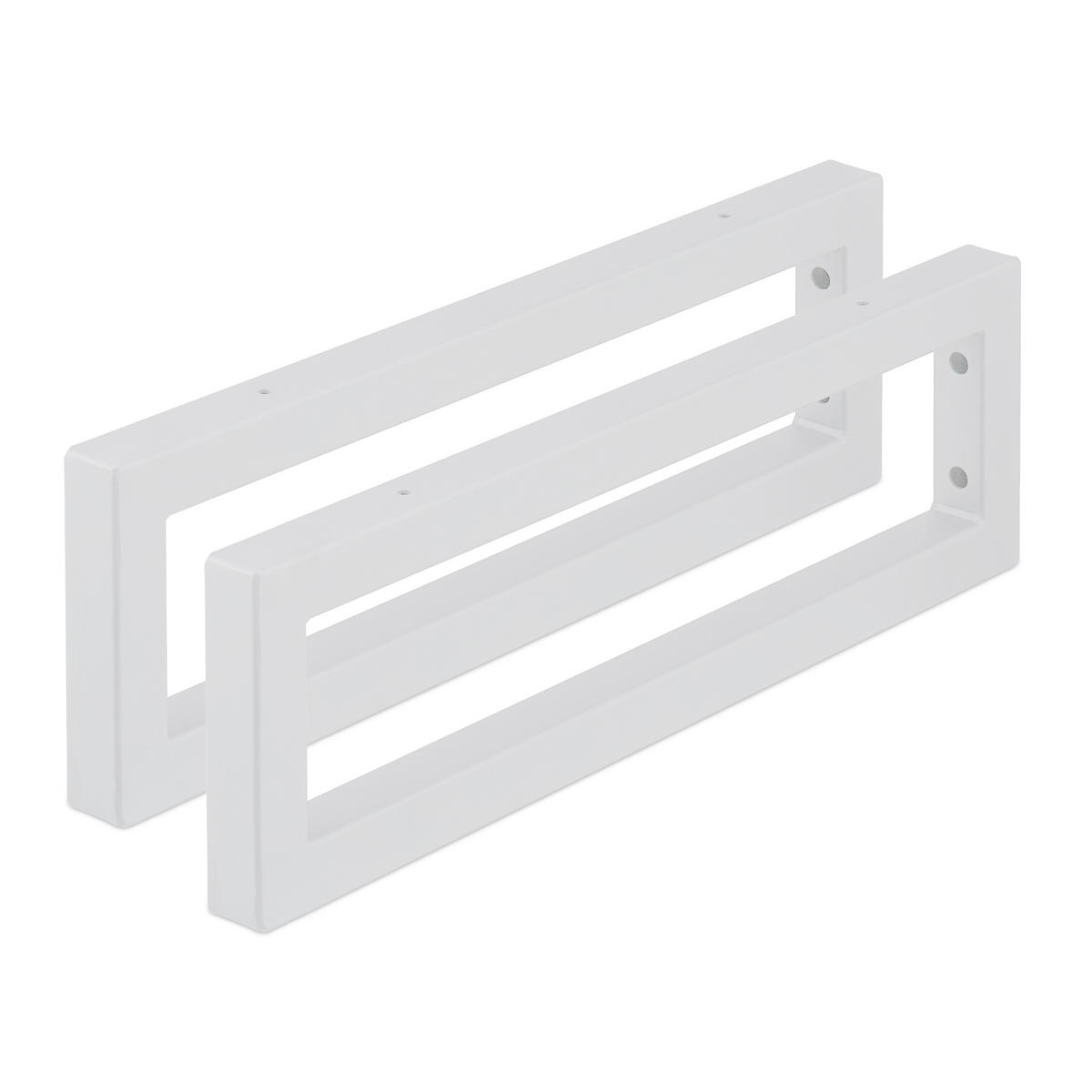 2XWANDKONSOLE - Weiß, Metall (50/3/15cm) - Relaxdays