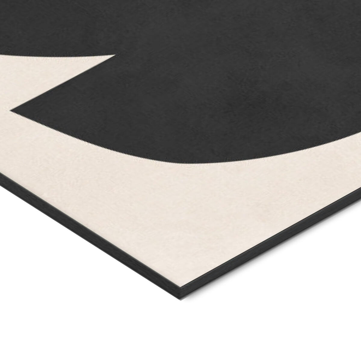 POSTER mit Rahmen Vitor Costa - Black expressive form 6 - Schwarz, Holz/Papier (30/40cm) - Poster&Frame