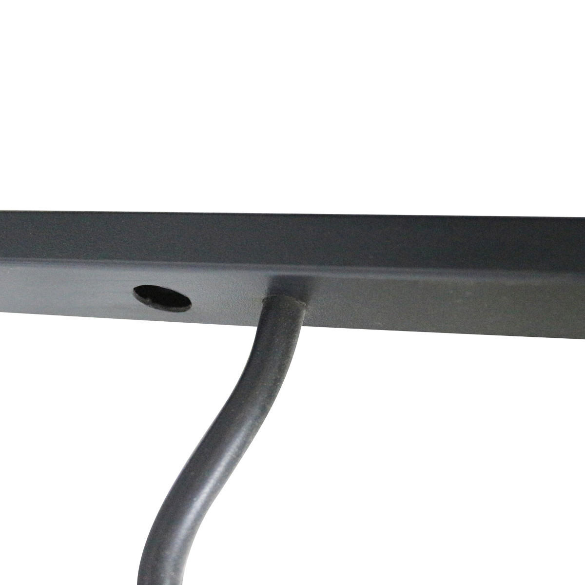 WANDWEINHALTER Schwarz 23/3/90 cm - Schwarz, Metall (23/90/3cm) - Mobili Rebecca