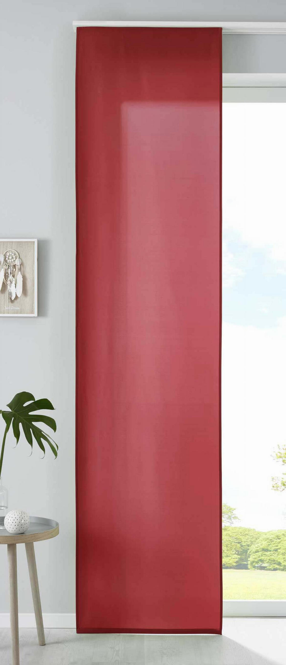 FLÄCHENVORHANG Mikrofaser 245x60 cm Bordeaux - Bordeaux, Textil (60/245cm)