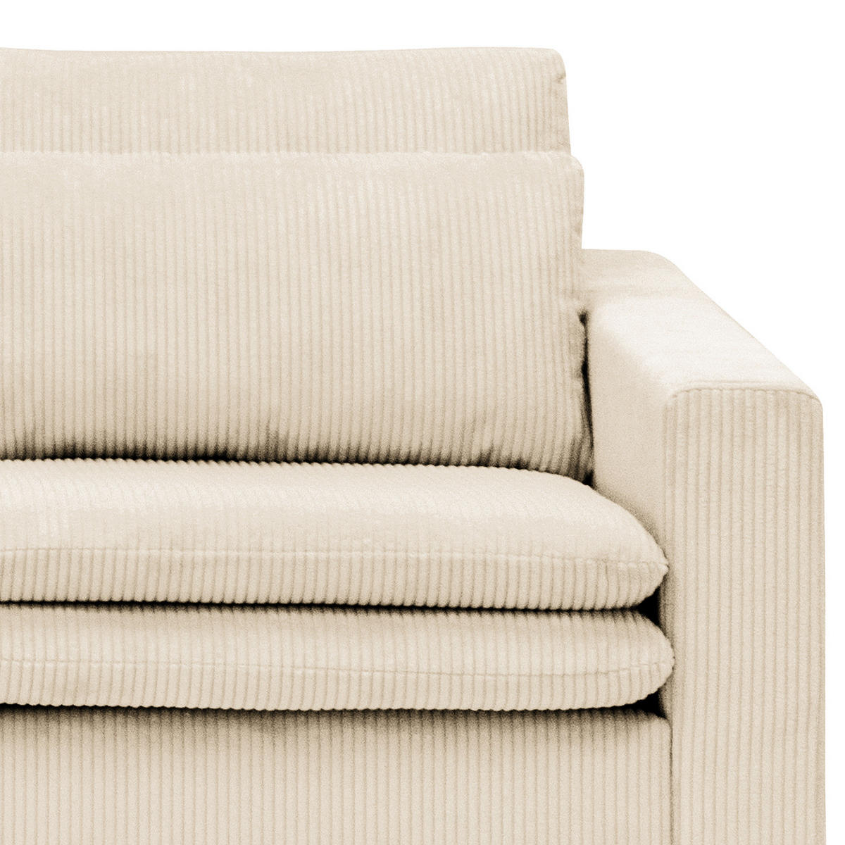2,5-SITZER SOFA - Creme, Textil (180/82/104cm) - home24