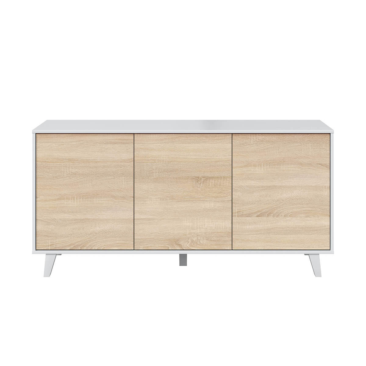 SIDEBOARD mit 3 Türen - L154 cm - Zaiken Plus - Weiß, Holzwerkstoff (41/75/154cm) - Calicosy