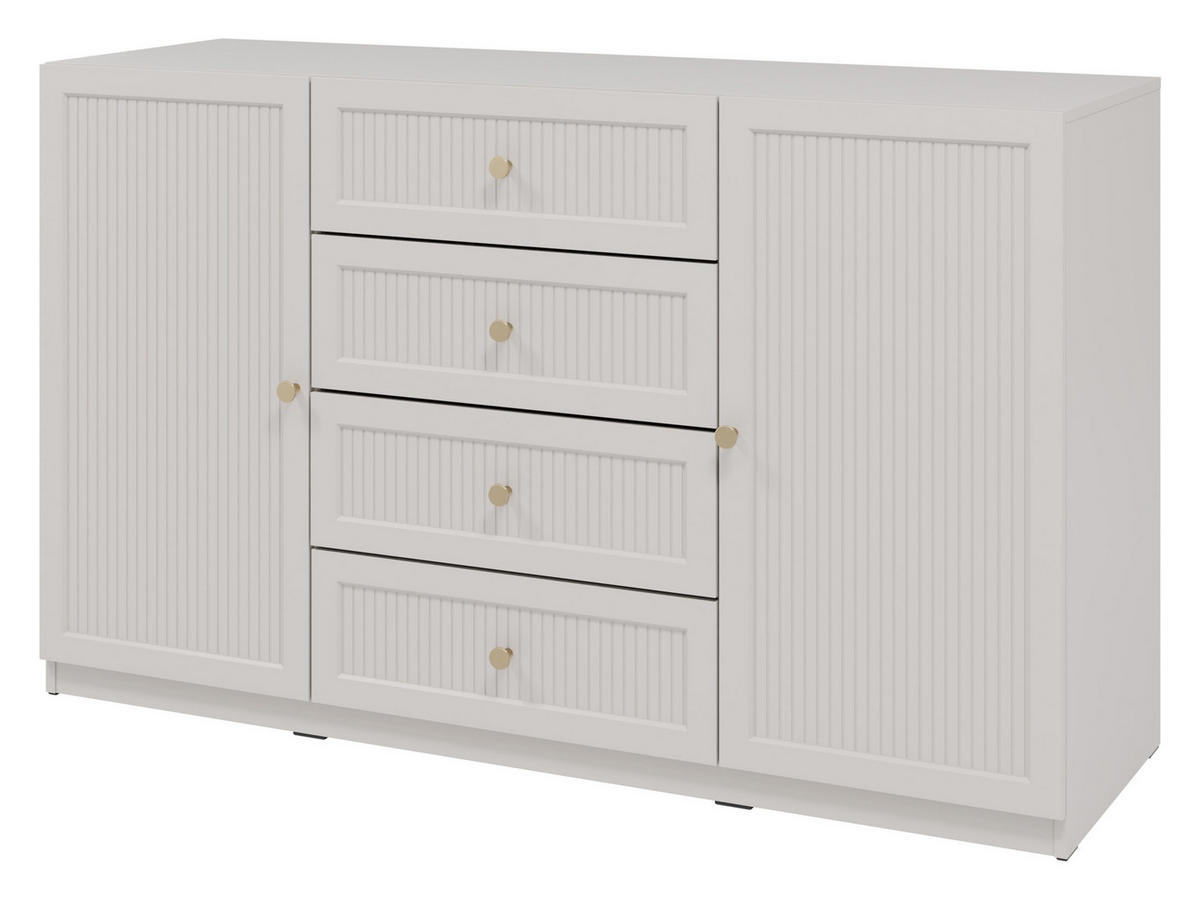 SIDEBOARD Ferena 2D4SZ - Kaschmir/Goldfarben, Holzwerkstoff/Kunststoff (150/92/49cm) - MIRJAN24