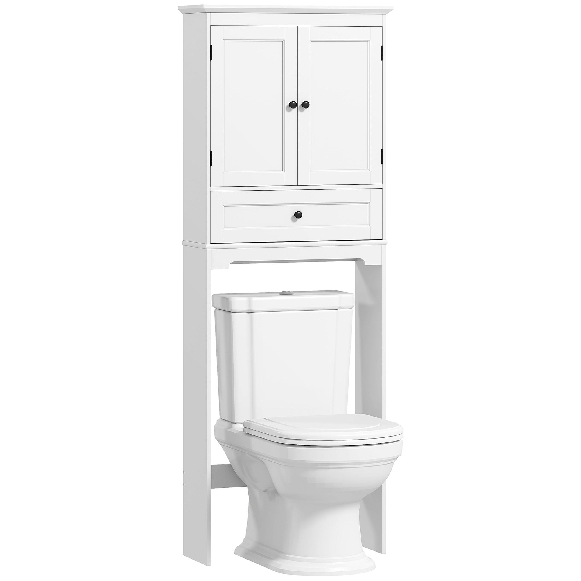 Pangivo Toilettenregal Weiß 23x168x62 cm
