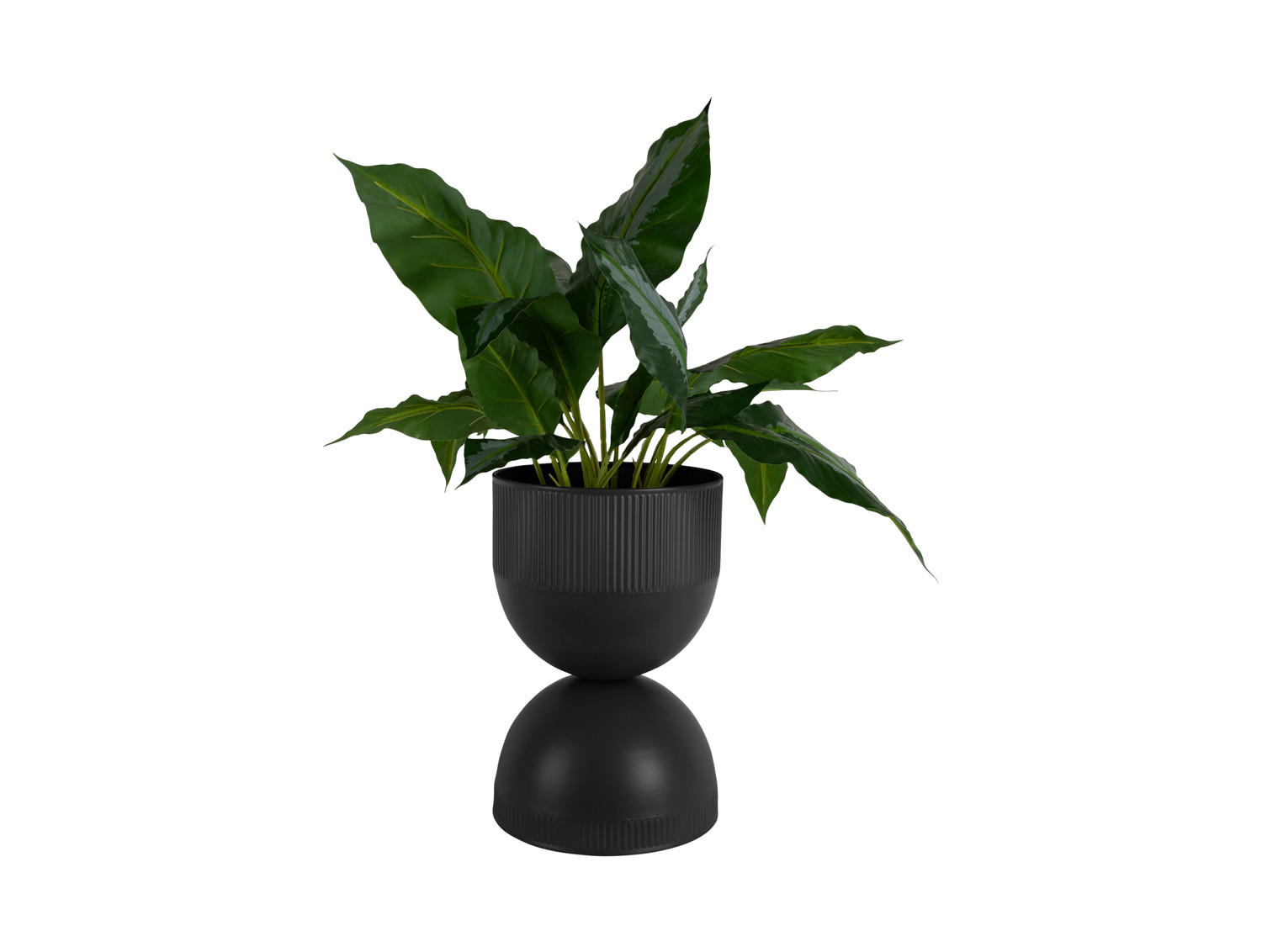 BLUMENTOPF Tonar Schwarz Ø25.5/39 cm - Schwarz, Metall (39cm) - Present Time