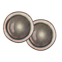 SERVIERPLATTEN Iris Ø32cm - 2er-Set - Wildbraun - Braun, Keramik (32/3.5/32cm) - Björn