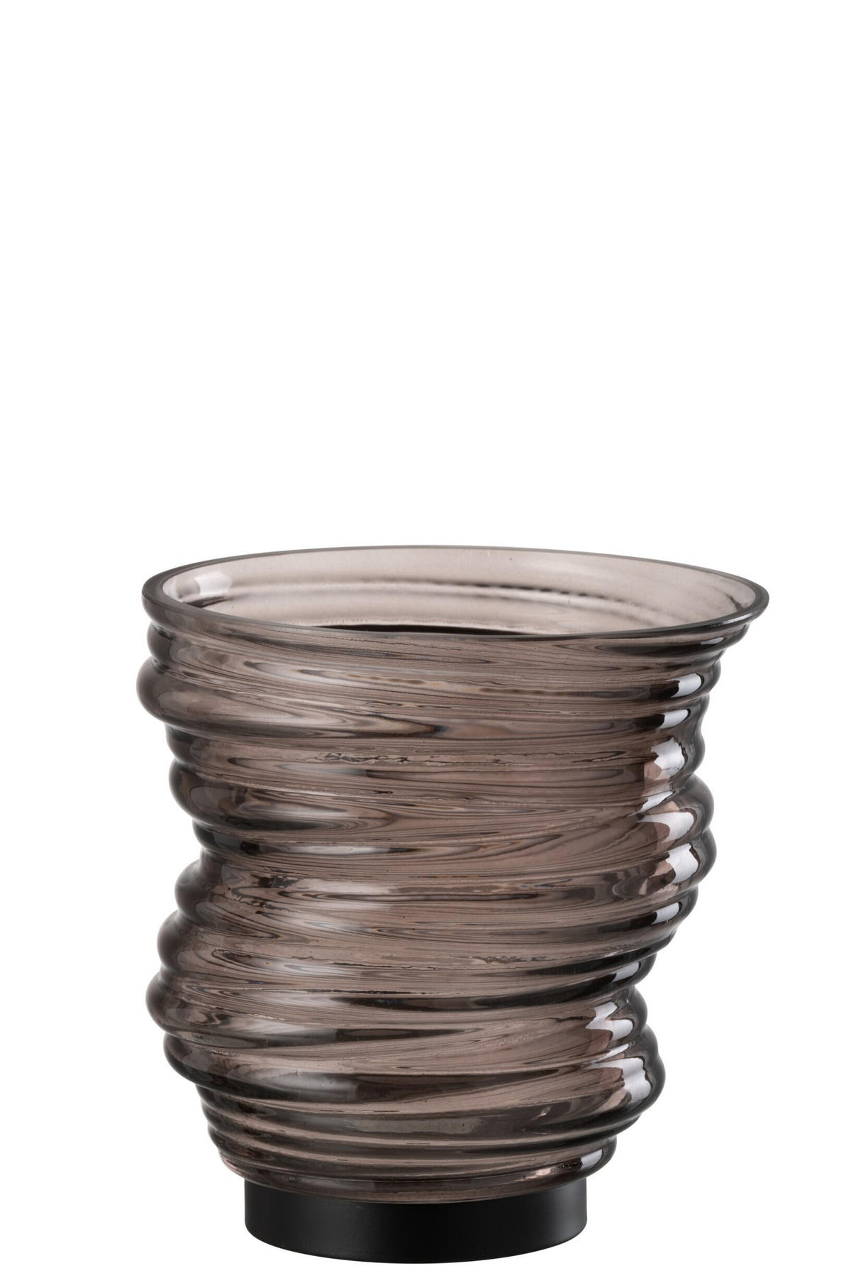 VASE TORNADO - Glas - Grau - S - Ø 16 cm - Grau, Glas (17cm) - J-Line