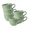 KAFFEETASSEN Beat Color Glaze Salbeigrün 0,26 l 6er Set - Grün, Keramik (0.26L) - Seltmann Weiden