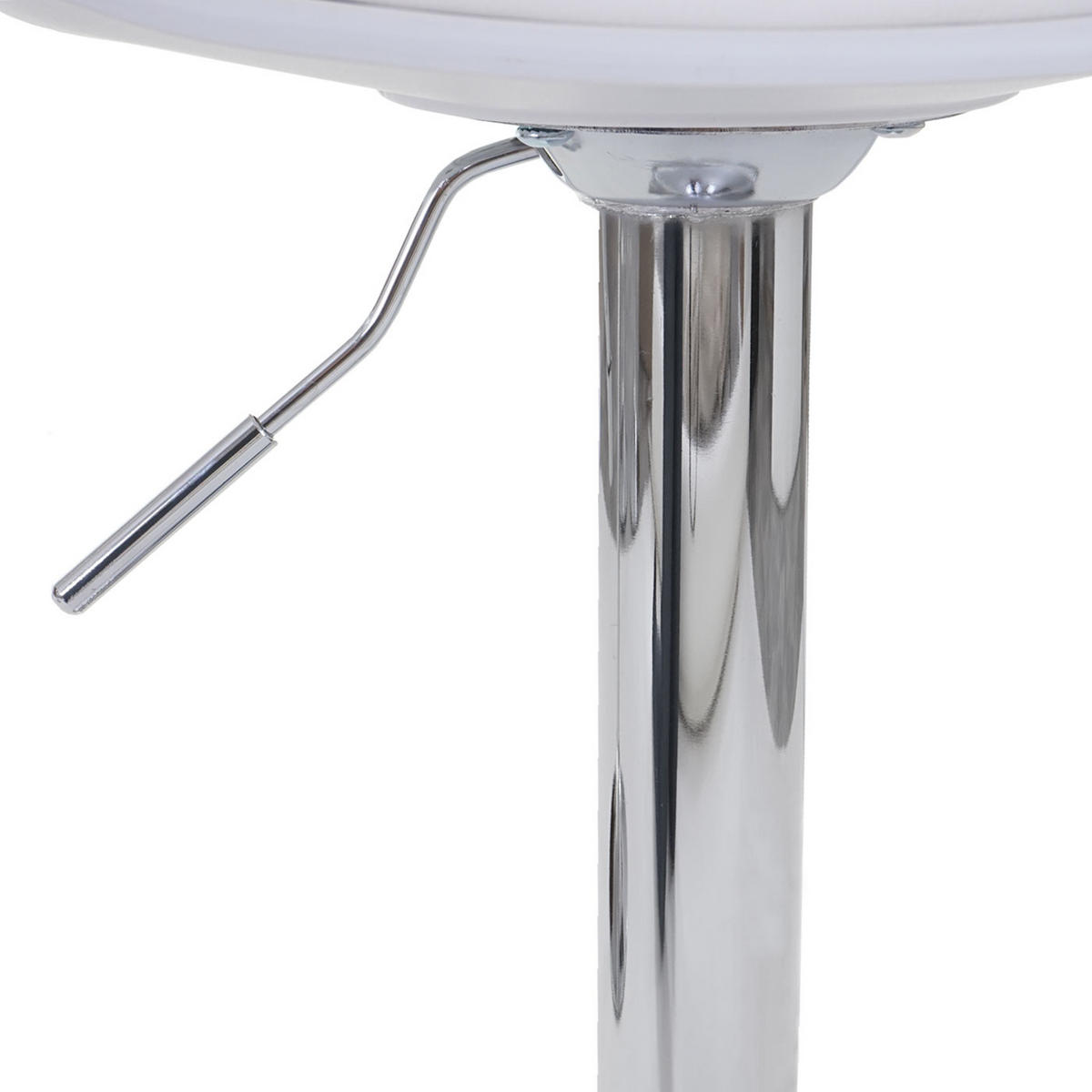 BARHOCKER 2er-Set , einfach Sitzhöhe 60-80cm Kunstleder Weiß Tresenhocker - Weiß, Kunststoff (39/103/43cm) - PROREGAL