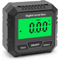 WASSERWAAGE – mit LCD-Display, magnetisch, hintergrundbeleuchtet – schwarz - Schwarz, Kunststoff (6/5.5/3cm) - DCA