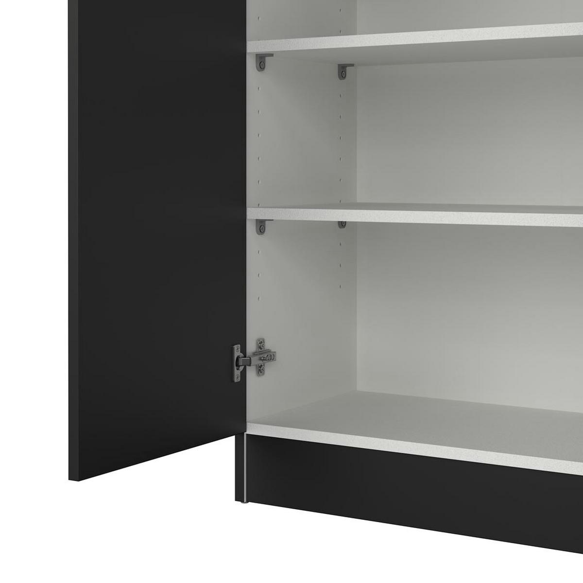 KLEIDERSCHRANK mattschwarz - Schwarz, Holzwerkstoff (70/171/35cm) - ebuy24