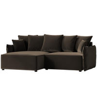 ECKSOFA LEON mit Schlaffunktion und Bettkasten Braun - Braun, Holzwerkstoff/Kunststoff (250/90cm) - Idohome