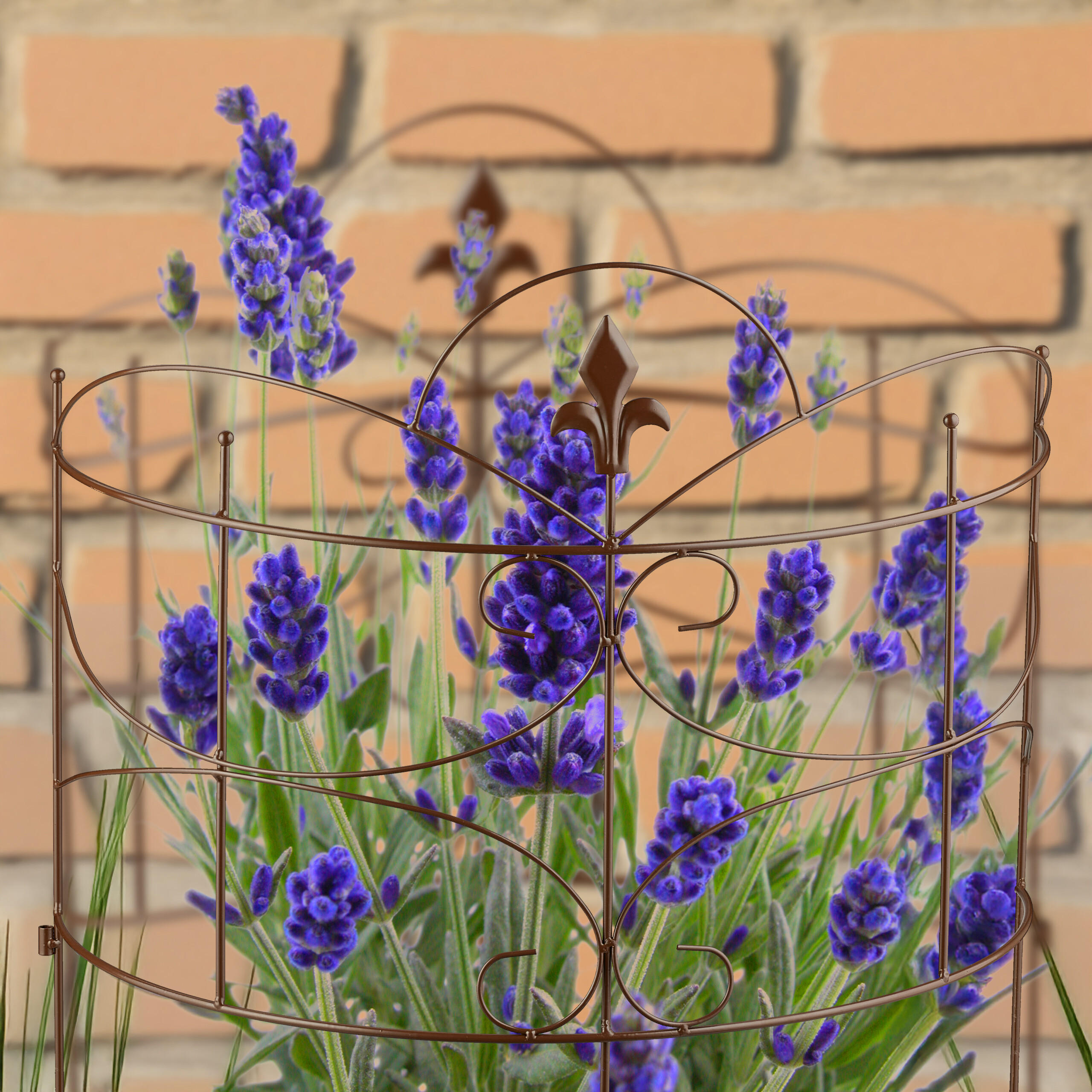 2-tlg.STAUDENHALTER - Braun, Metall (53/59.5/27cm) - Relaxdays