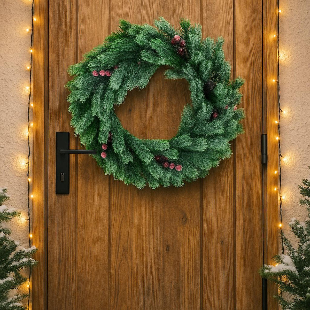 WEIHNACHTSKRANZ Vogelbeeren 42 cm - Grün, Kunststoff (42/10/42cm) - Home Styling Collection