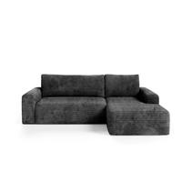 ECKSOFA mit Schlaffunktion Schwarz - Schwarz, Textil (268/163cm) - Furnisell
