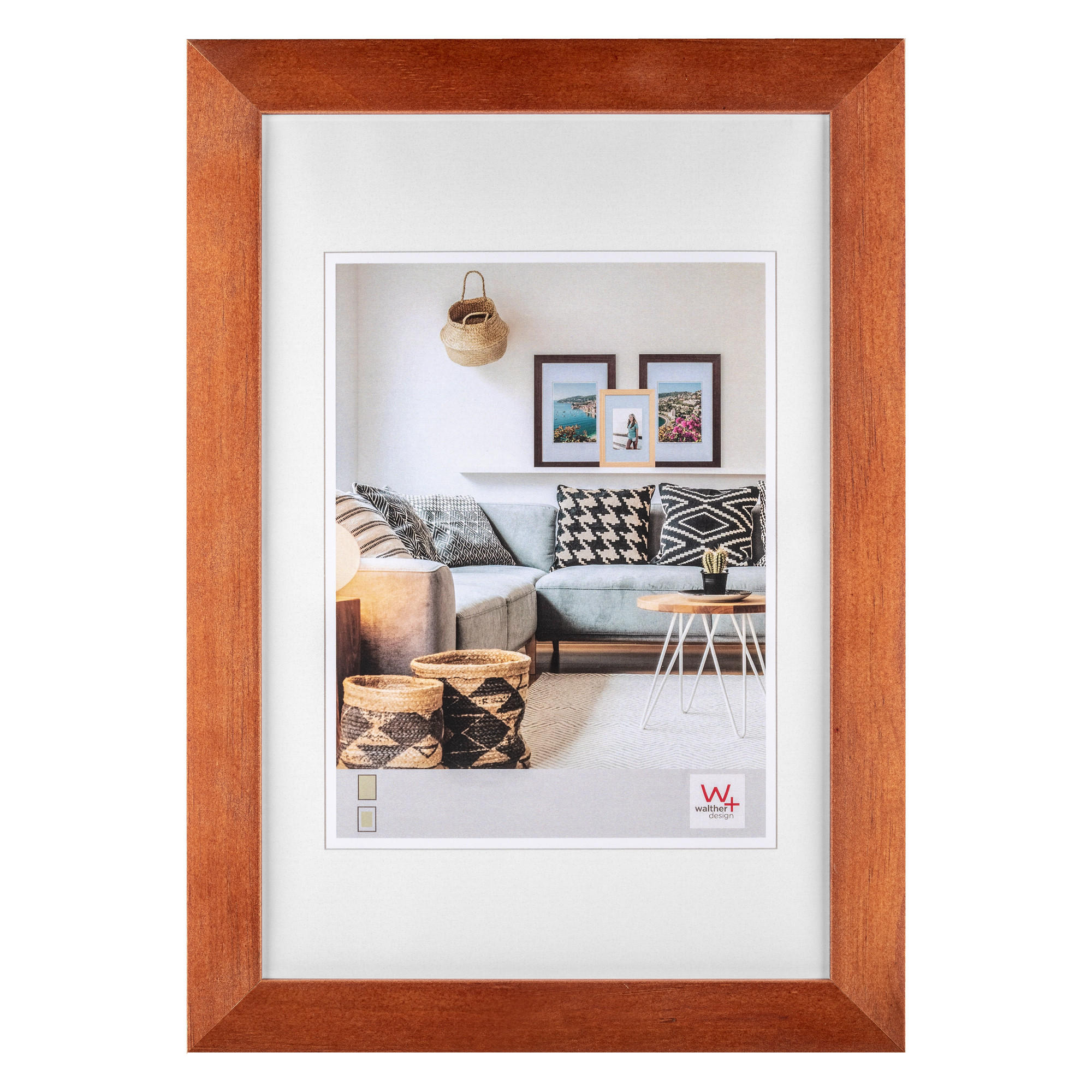 walther design Bilderrahmen Nussbaum 17x22 cm