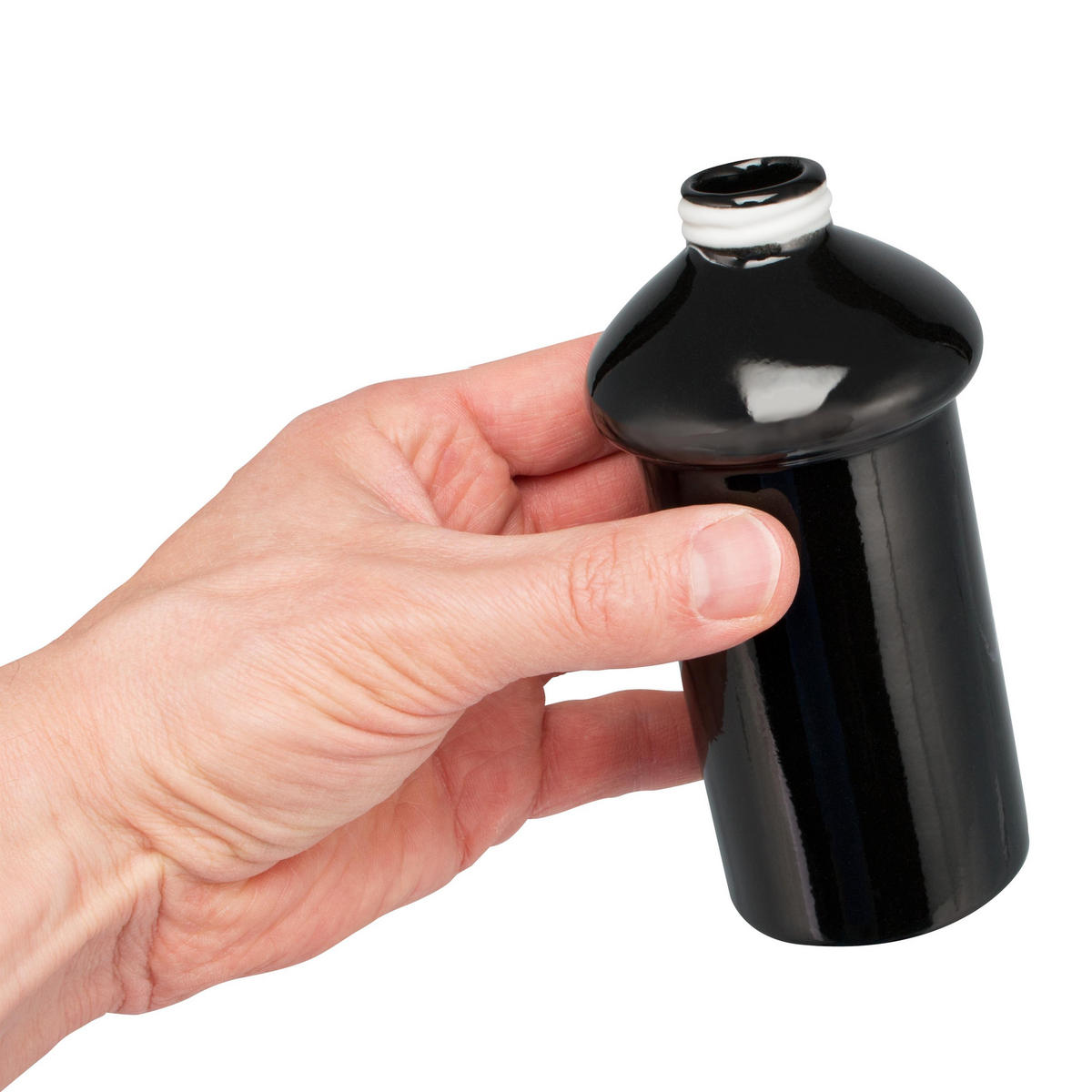 ERSATZ-SEIFENSPENDERFLASCHE, schwarz, Keramik - Schwarz, Keramik (7/15/7cm) - bremermann