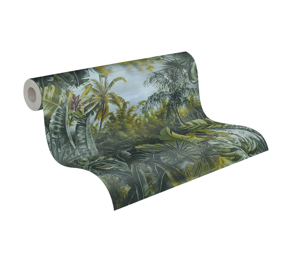 VLIESTAPETE Grün 53/1005 cm - Blau, Kunststoff/Textil (53/1cm) - KUNSTLOFT