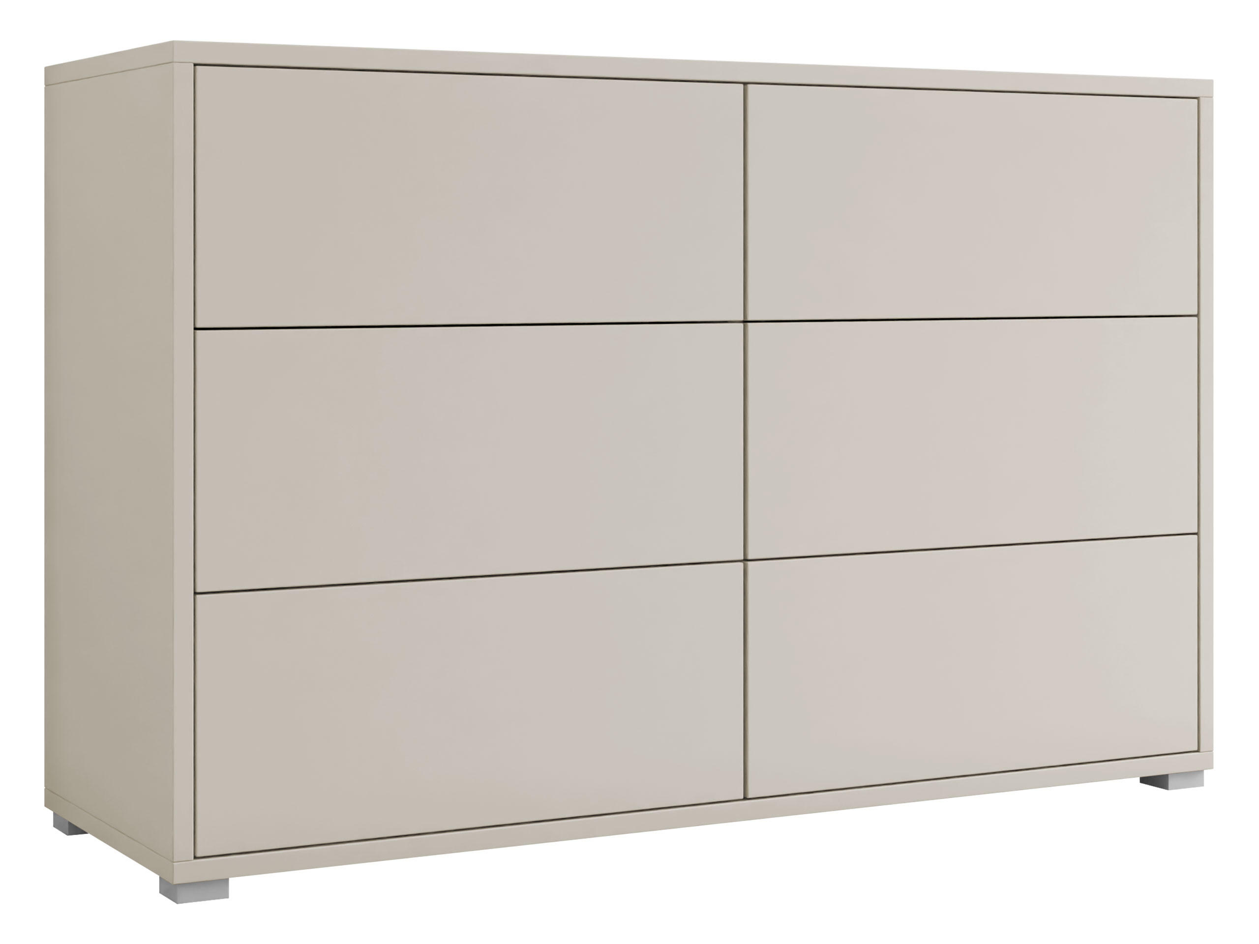 KOMMODE Gesita K6SZ - Kaschmir/Silberfarben, Holzwerkstoff/Kunststoff (120/73/41cm) - MIRJAN24