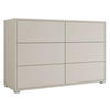 KOMMODE Gesita K6SZ - Kaschmir/Silberfarben, Holzwerkstoff/Kunststoff (120/73/41cm) - MIRJAN24