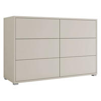 KOMMODE Gesita K6SZ - Kaschmir/Silberfarben, Holzwerkstoff/Kunststoff (120/73/41cm) - MIRJAN24