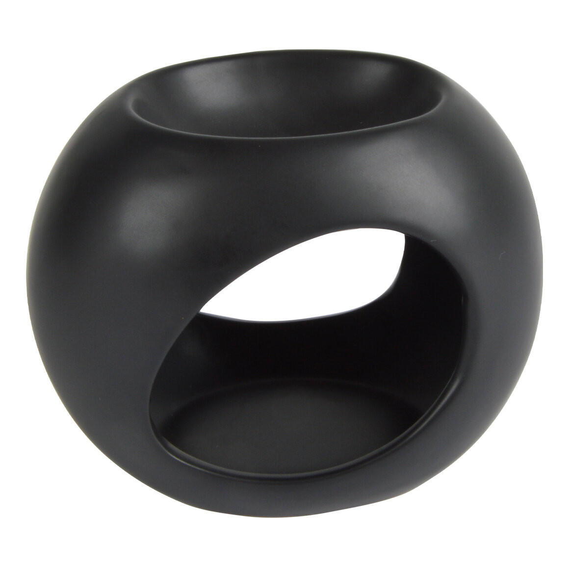 DUFTKAMIN Teelicht/Wachs 11/13 cm - Schwarz, Keramik (9/11/13cm) - Homea