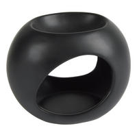 DUFTKAMIN Teelicht/Wachs 11/13 cm - Schwarz, Keramik (9/11/13cm) - Homea