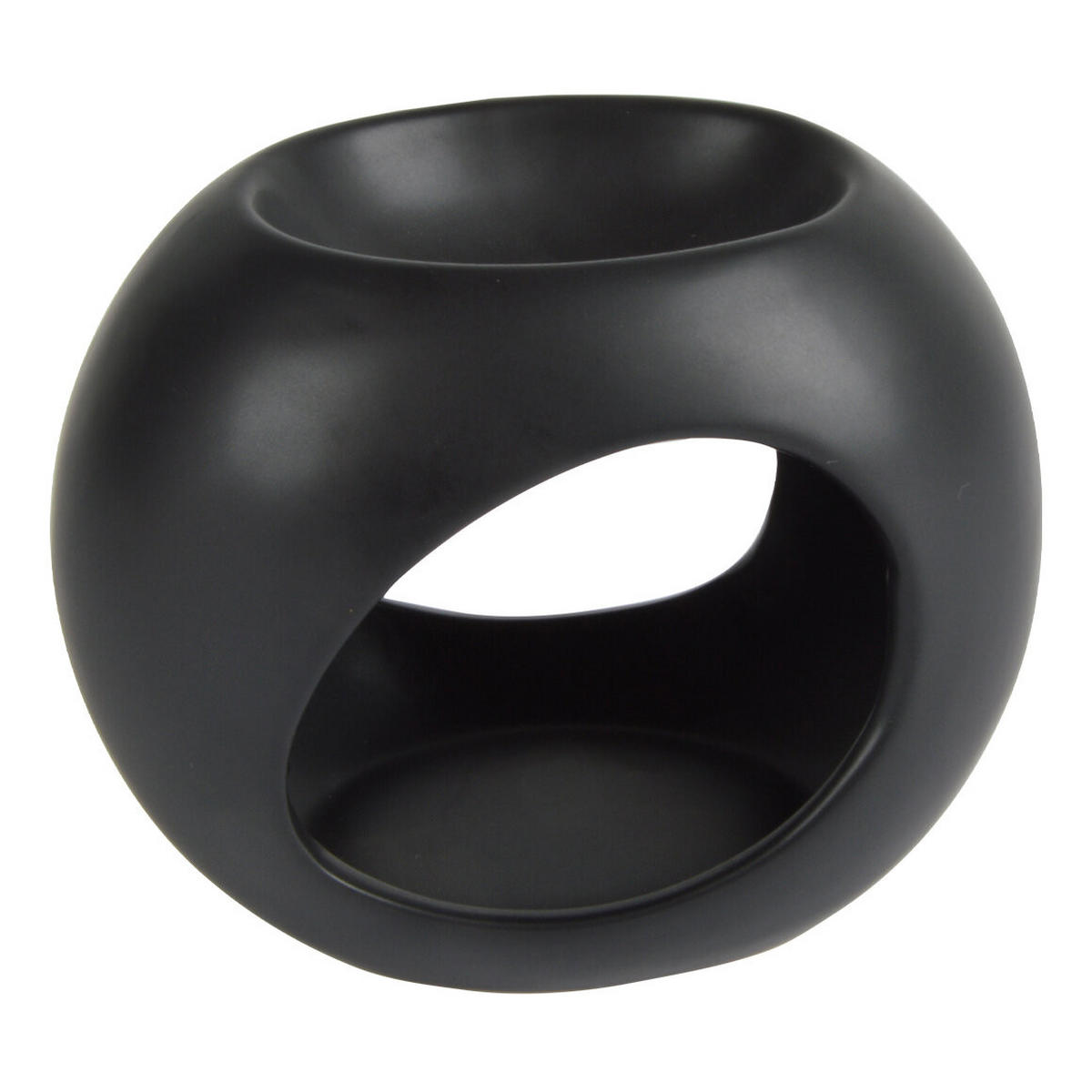 DUFTKAMIN Teelicht/Wachs 11/13 cm - Schwarz, Keramik (9/11/13cm) - Homea