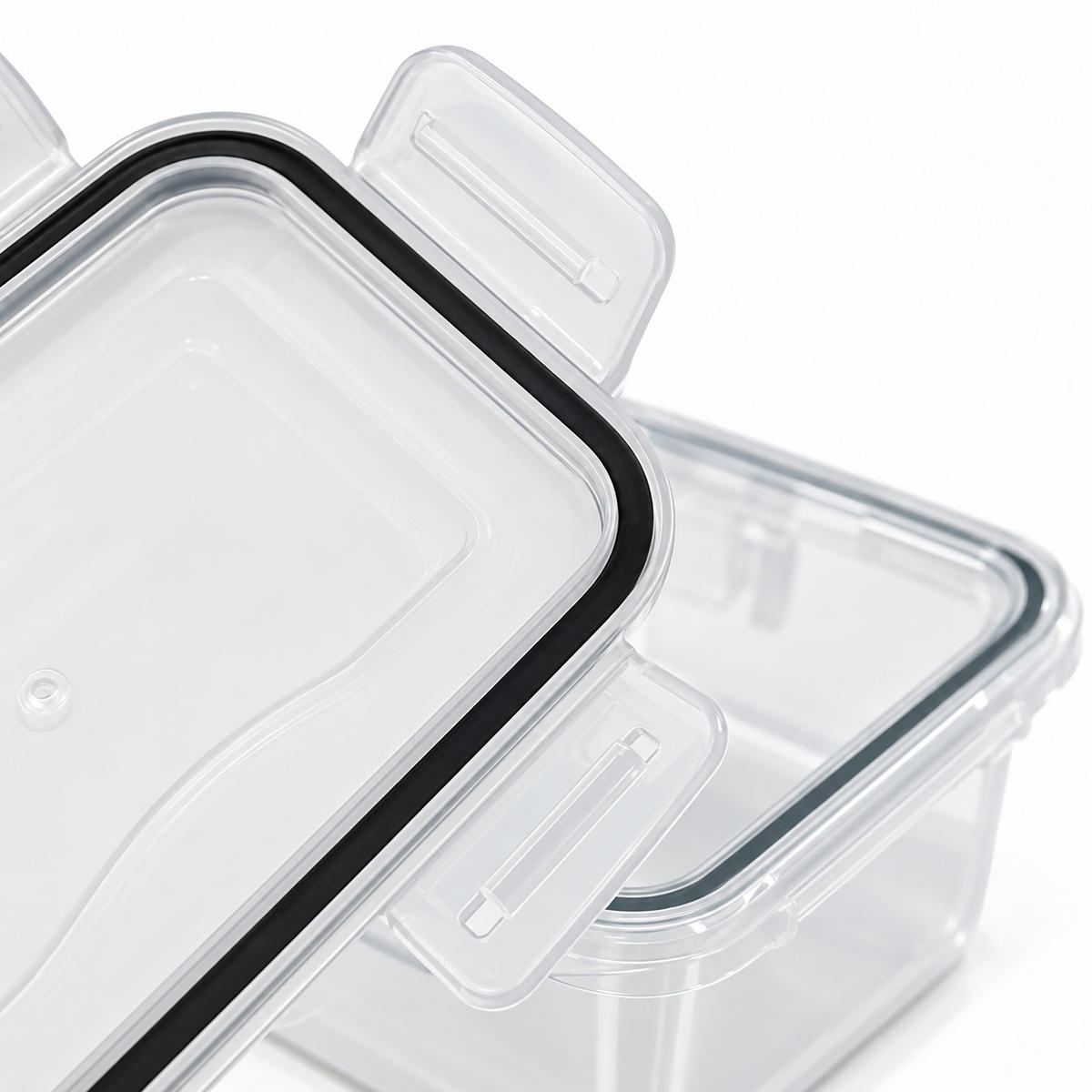 FRISCHHALTEDOSEN Transparent 12er-Set Kunststoff - Transparent, Kunststoff - Relaxdays