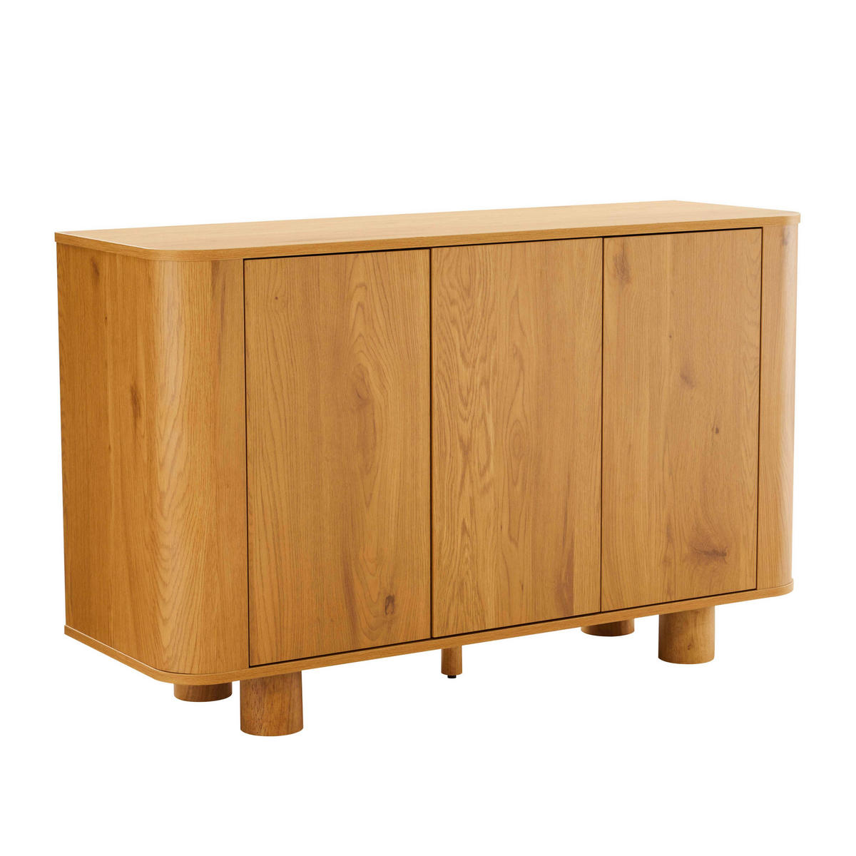 SIDEBOARD 120 cm, schwarzes Holz - Beige, Holz (40/75/120cm) - Oviala