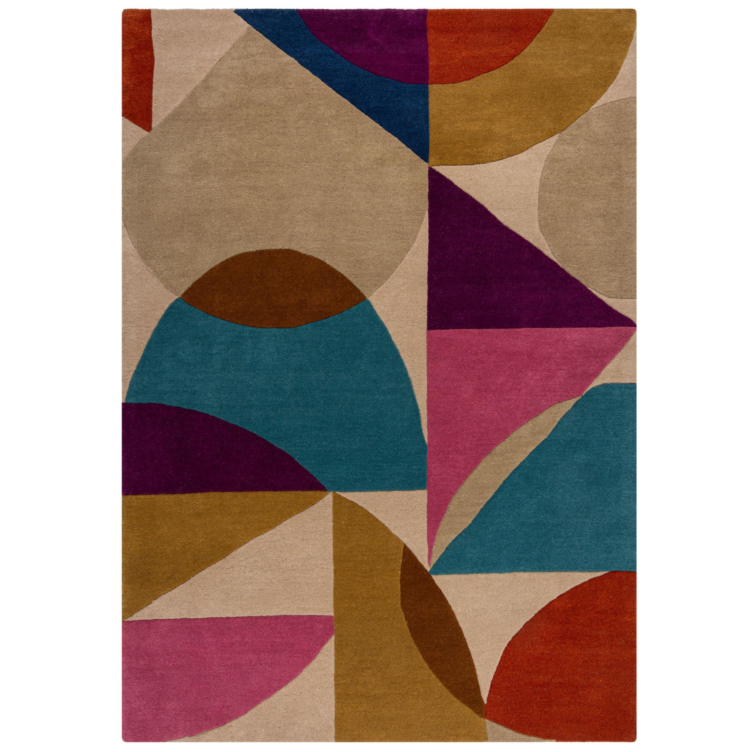 WOLLTEPPICH Abstrakt, Wohnzimmer Multicolor Rechteckig 120x170 - Multicolor, Textil (120/170cm) - KADIMA DESIGN