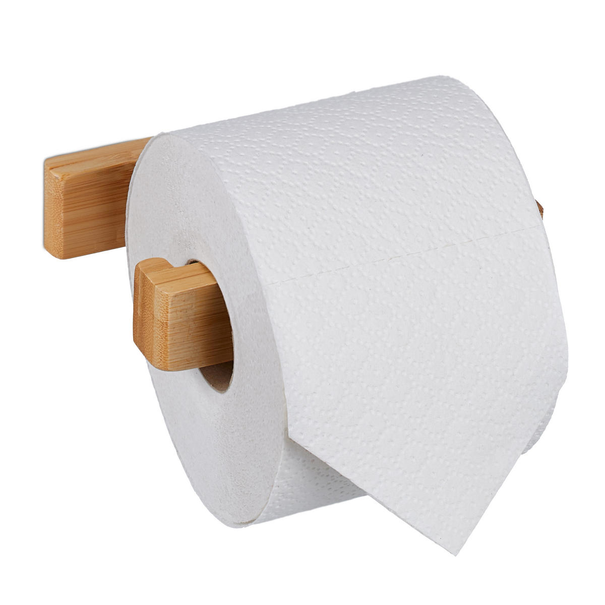 TOILETTENPAPIERHALTER - Hellbraun, Holz (13.5/3/9cm) - Relaxdays