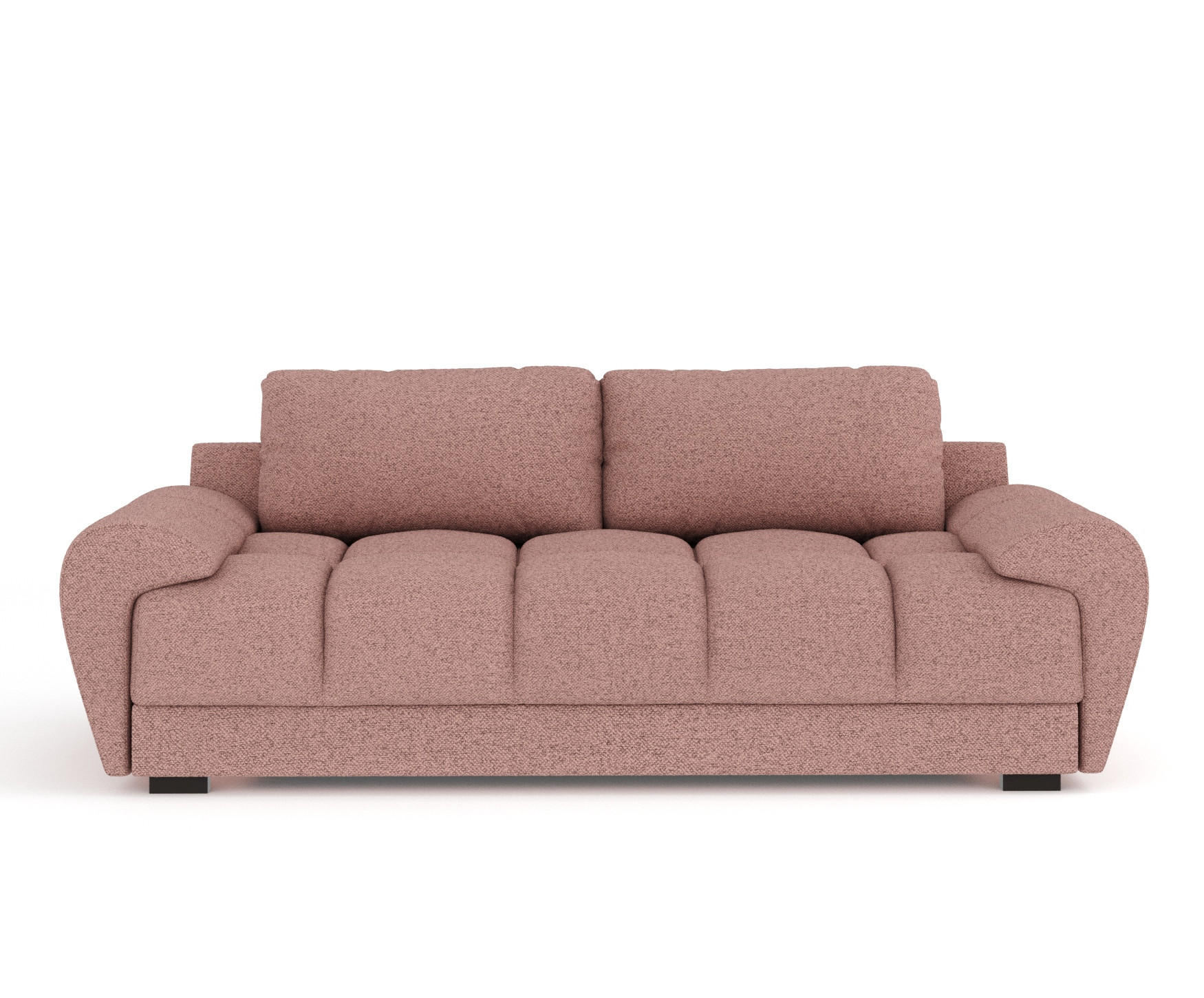 3-SITZER SOFA Peebles Rosa Webstoff - Pink/Schwarz, Holz/Holzwerkstoff (244/90/101cm) - Maison de Reve
