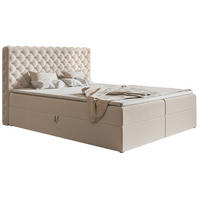 BETT Beige FOX 8 Kontinentalbett 180x200 cm - Beige, Holzwerkstoff (180/200cm) - Sepro Meble