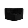 SOFAELEMENT Samt Stoff Schwarz - Schwarz, Kunststoff/Textil (98/75/98cm) - Makamii